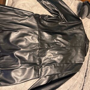 Women's Black Faux Leather Jacket